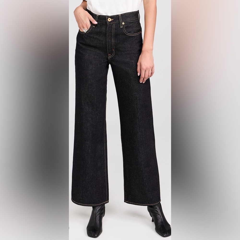Slvrlake Grace Black Wide-Leg Jeans — High-Rise